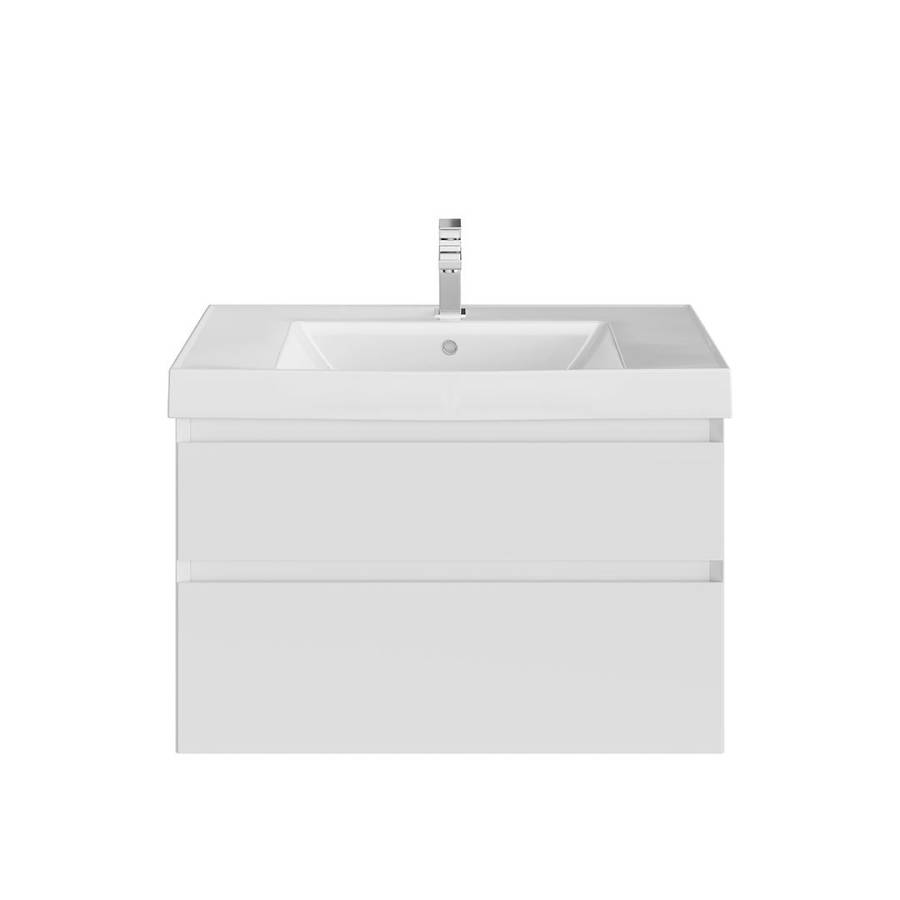 Тумба CUBO подвесная с ящиками 80, белая матовая Тумба CUBO подвесная с ящиками 80, белая матовая