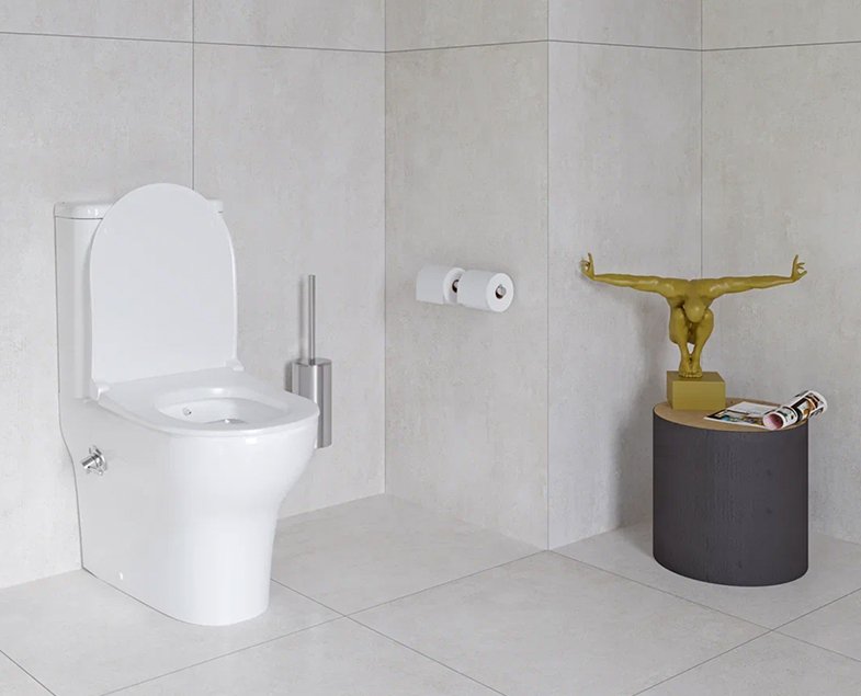 Комплект напольного унитаза Serenada, сиденье микролифт, механизм 3/6 л Комплект напольного унитаза Serenada, сиденье микролифт, механизм 3/6 л