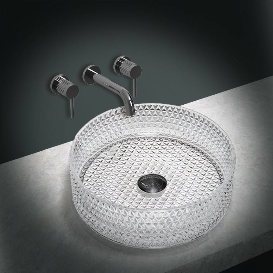 Раковина стеклянная Vincea VBS-5GL01, 400*400*125, накладная, цвет прозрачный Раковина стеклянная Vincea VBS-5GL01, 400*400*125, накладная, цвет прозрачный