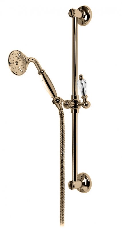 VINTAGE-SD-01-Sw-N Душевой гарнитур Исполнение: Хром, Ручки: Swarovski Nero  VINTAGE-SD-01-Sw-N Душевой гарнитур Исполнение: Хром, Ручки: Swarovski Nero