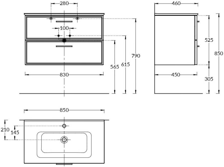 Тумба PIANO Classic подвесная 85 см, 2 ящика, ясень синий матовый PIA.CL.85\BLU.M Тумба PIANO Classic подвесная 85 см, 2 ящика, ясень синий матовый PIA.CL.85\BLU.M