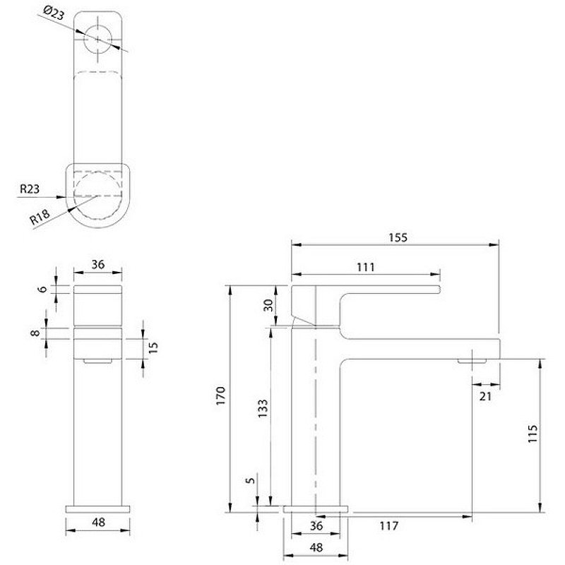 Смеситель для умывальника OMNIRES BARETTI BA7810CR (хром) Смеситель для умывальника OMNIRES BARETTI BA7810CR (хром)