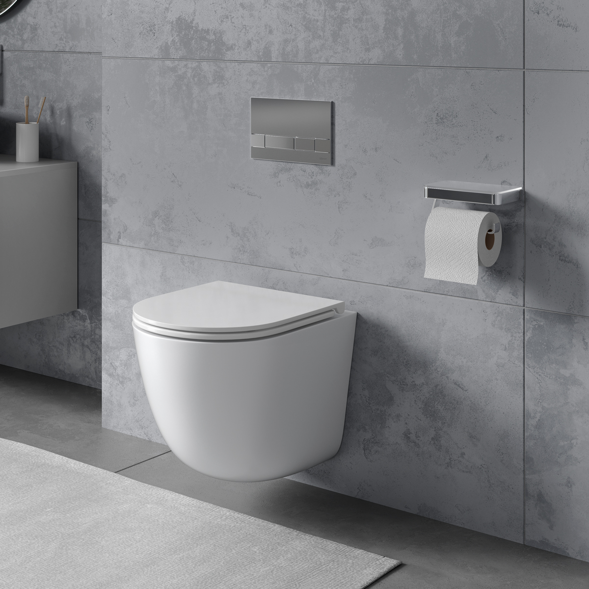 Комплект 3в1: Инсталляция Lemark PENEDA EXPERT для унитазов с кнопкой смыва BIT хром глянец + унитаз подвесной безободковый  GLAZER Торнадо белый глянец Комплект 3в1: Инсталляция Lemark PENEDA EXPERT для унитазов с кнопкой смыва BIT хром глянец + унитаз подвесной безободковый  GLAZER Торнадо белый глянец