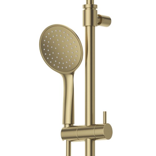 LEAF-CDA-25-L-MM Душевая стойка телескопическая, с верхним и ручным душем, верхний душ диаметр 250 мм , исполнение Morning Mist LEAF-CDA-25-L-MM Душевая стойка телескопическая, с верхним и ручным душем, верхний душ диаметр 250 мм , исполнение Morning Mist