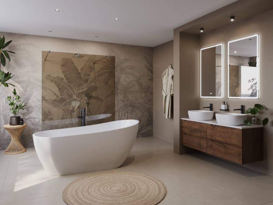 BB704-1700-800-K Отдельностоящая, полукруглая акриловая ванна в комплекте со сливом-переливом Цвет Белый  BB704-1700-800-K Отдельностоящая, полукруглая акриловая ванна в комплекте со сливом-переливом Цвет Белый