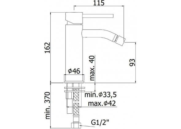 Смеситель для биде Paffoni Light LIG131BO Смеситель для биде Paffoni Light LIG131BO