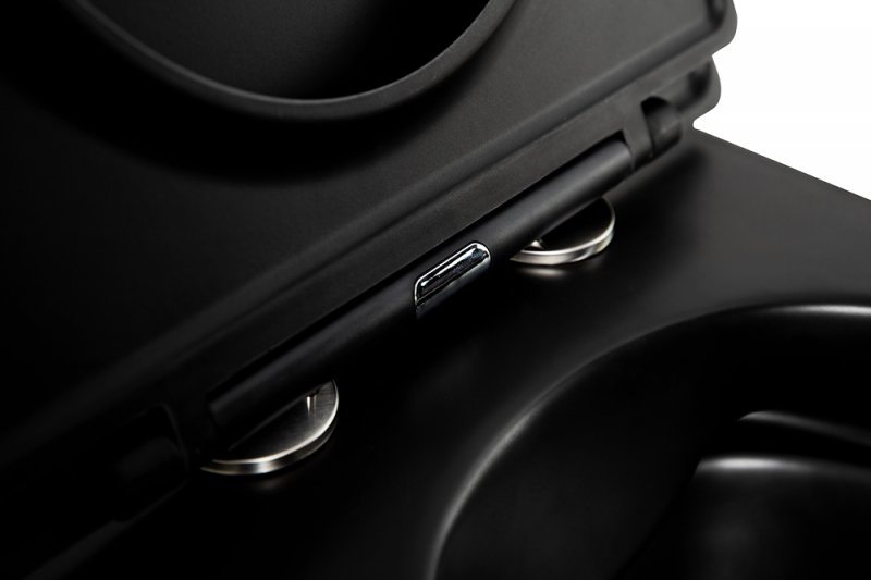 COLORATO Унитаз подвесной безободковый с креплением, чёрный матовый, BB062CHR-MB COLORATO Унитаз подвесной безободковый с креплением, чёрный матовый, BB062CHR-MB