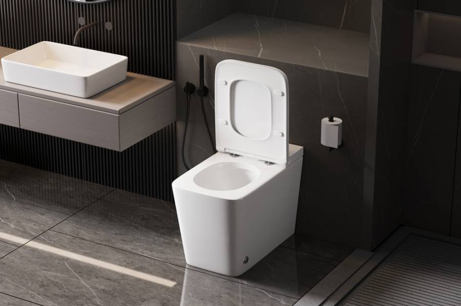 Приставной унитаз Abber Rechteck AC1213P импульсный с микролифтом Приставной унитаз Abber Rechteck AC1213P импульсный с микролифтом