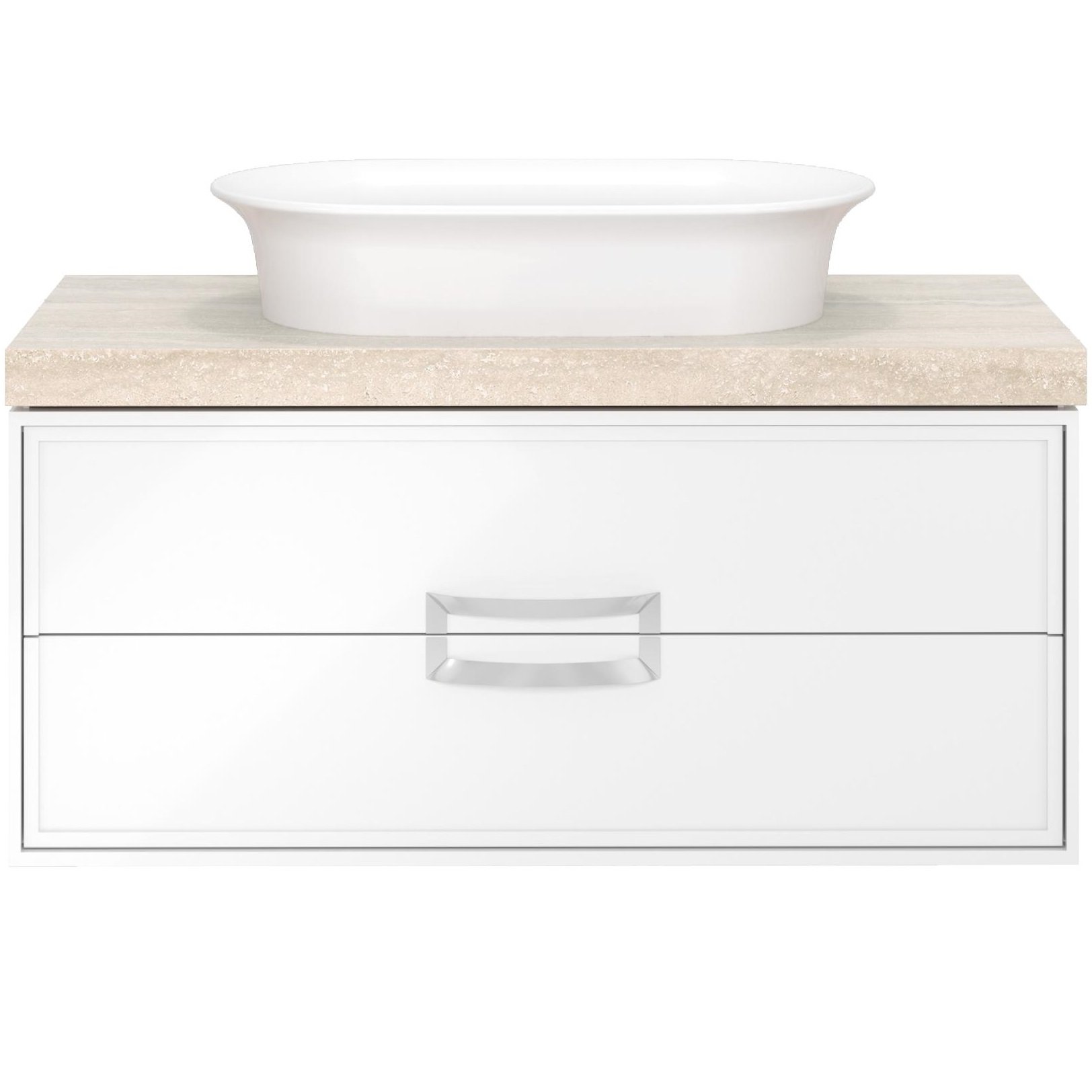 Тумба CANALETTO подвесная с ящиками 100, белая матовая CN.100\M Тумба CANALETTO подвесная с ящиками 100, белая матовая CN.100\M