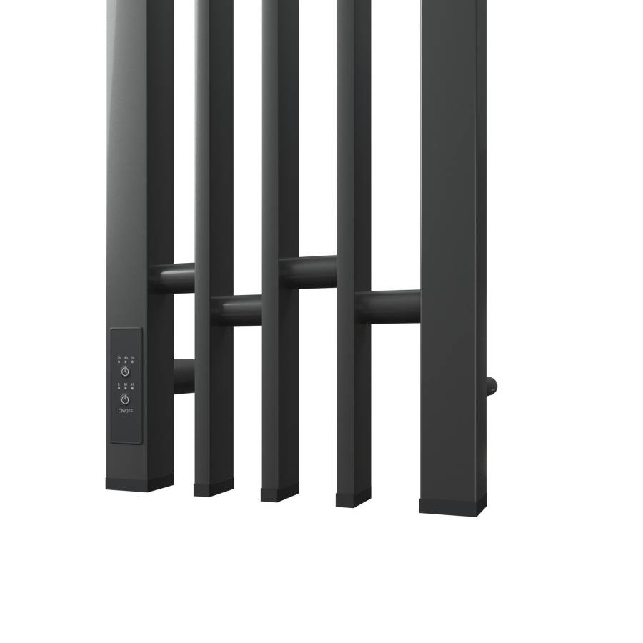 Полотенцесушитель электрический Point Фрея PN20732GB П2 180x1200 диммер слева, графит блеск Полотенцесушитель электрический Point Фрея PN20732GB П2 180x1200 диммер слева, графит блеск