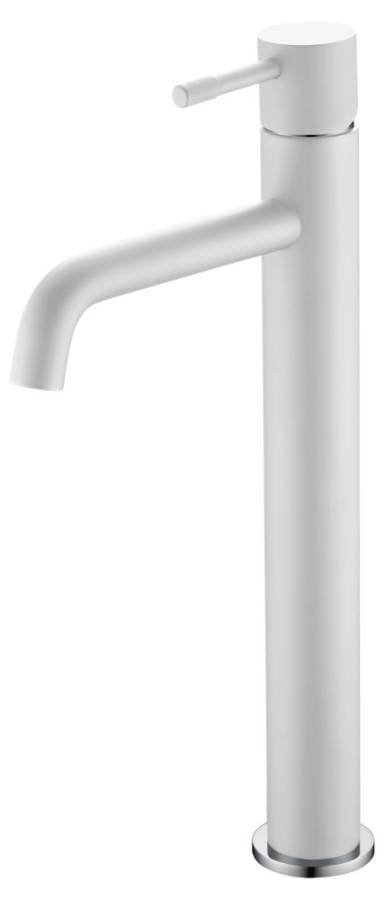Смеситель для умывальника высокий, Uno. Белый Хром Смеситель для умывальника высокий, Uno. Белый Хром