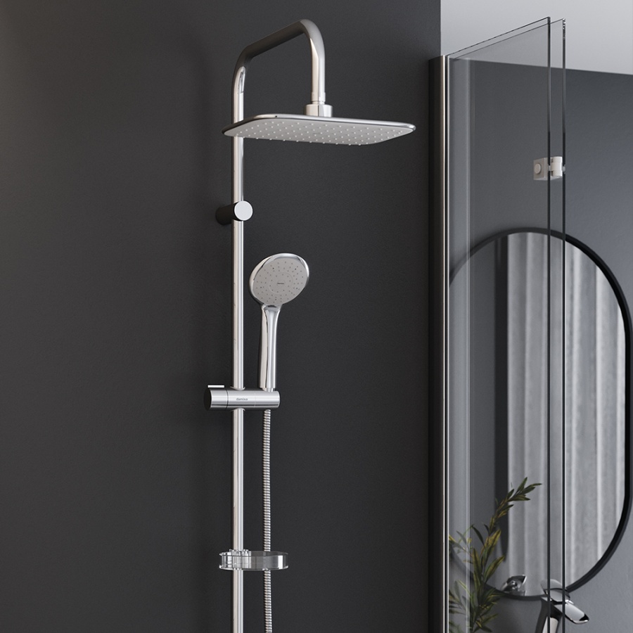 918200000 Origin Evo, душ. комплект: ручн.душ 120мм, 3 режима, штанга 700мм 918200000 Origin Evo, душ. комплект: ручн.душ 120мм, 3 режима, штанга 700мм