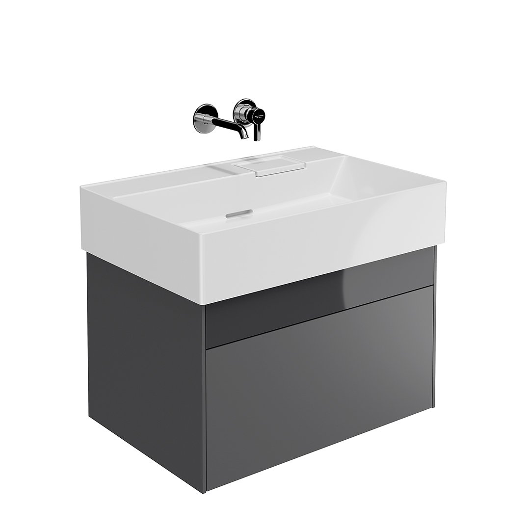 Тумба LOGICA подвесная 2 ящика 70 см, стальной серый LO.70.2\ST Тумба LOGICA подвесная 2 ящика 70 см, стальной серый LO.70.2\ST