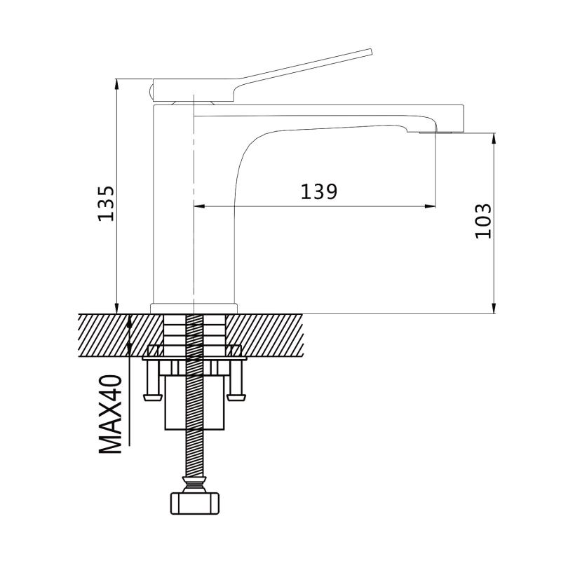Смеситель для раковины Shevanik S62T S6201T Смеситель для раковины Shevanik S62T S6201T