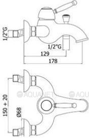 Смеситель для ванны с душем Paffoni Giorgia GI022GF