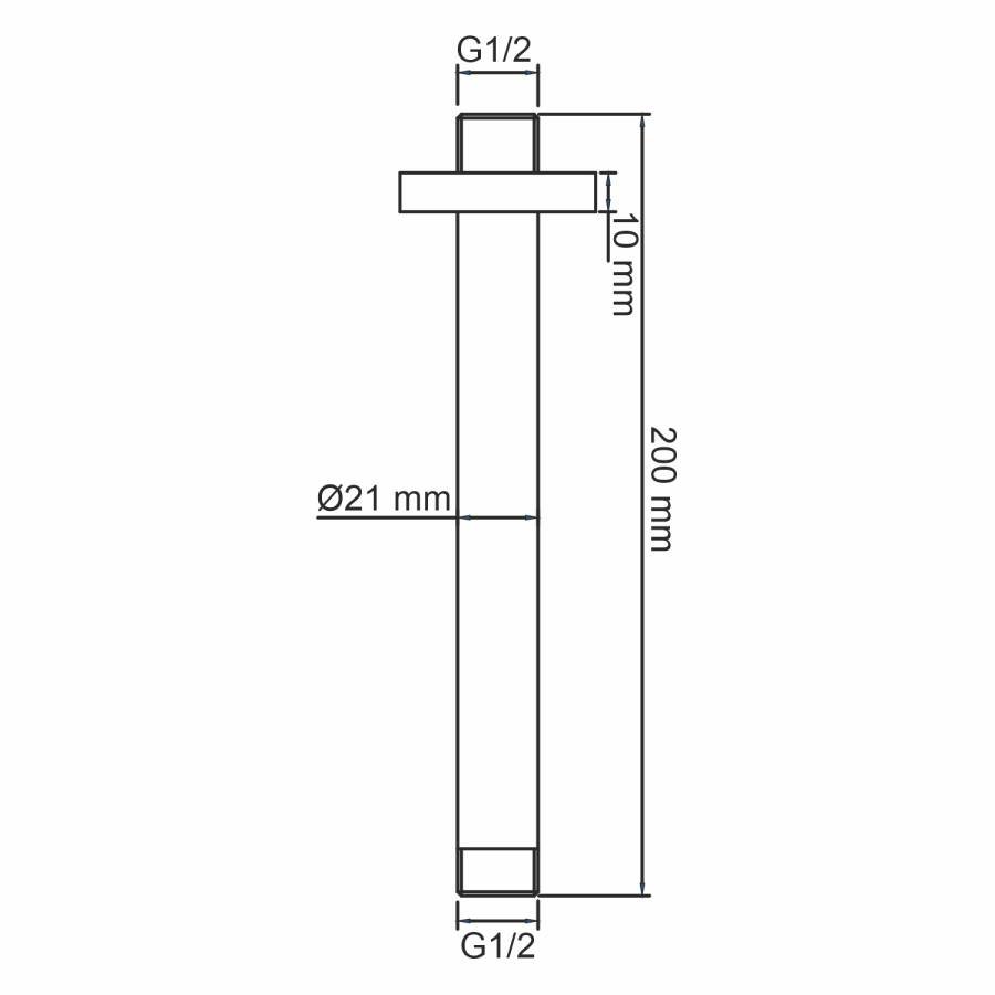 A233 Потолочный излив для душа Wasserkraft A233 Потолочный излив для душа Wasserkraft
