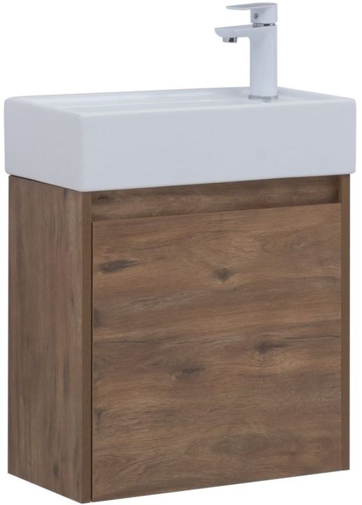 Тумба под раковину Aquanet Nova Lite 50 дуб рустикальный (1 дверца) Тумба под раковину Aquanet Nova Lite 50 дуб рустикальный (1 дверца)