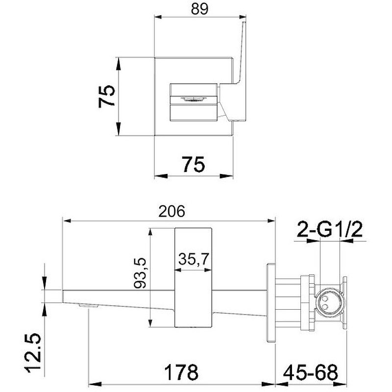 Смеситель для умывальника скрытого монтажа OMNIRES FRESH FR7115NCR (хром) Смеситель для умывальника скрытого монтажа OMNIRES FRESH FR7115NCR (хром)