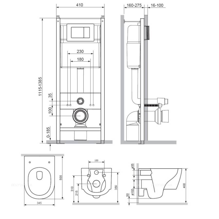 DX77.IS10101.1700 Инсталляция с клавишей Белый с подвесным унитазом Jupiter безободк с сид м/лифт DX77.IS10101.1700 Инсталляция с клавишей Белый с подвесным унитазом Jupiter безободк с сид м/лифт