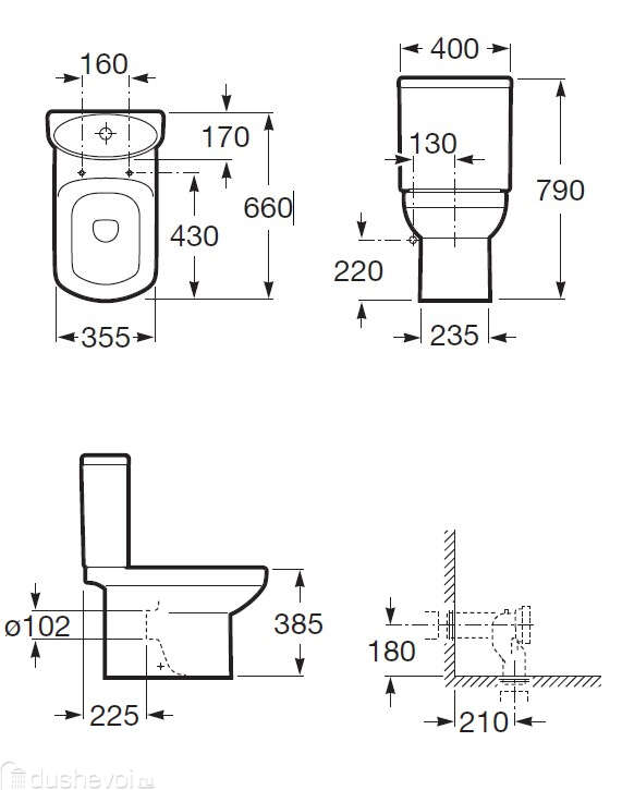 Roca Dama Senso 342517000 чаша Roca Dama Senso 342517000 чаша