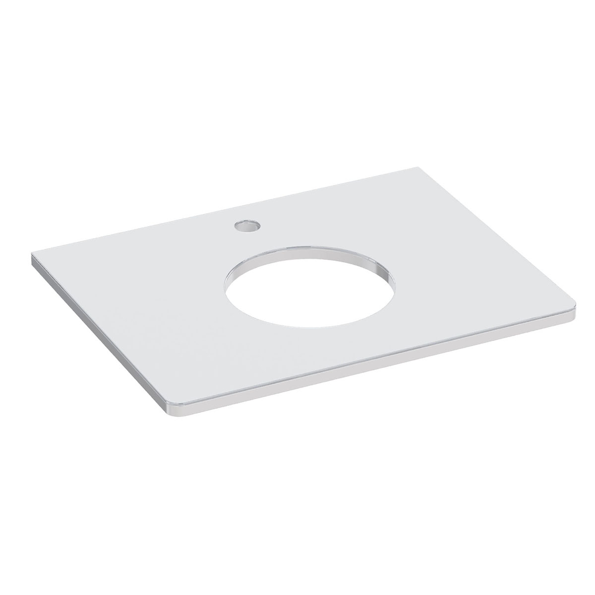 Столешница OLIVIA 65см под 1 раковину из стекла, цвет: Белый Столешница OLIVIA 65см под 1 раковину из стекла, цвет: Белый