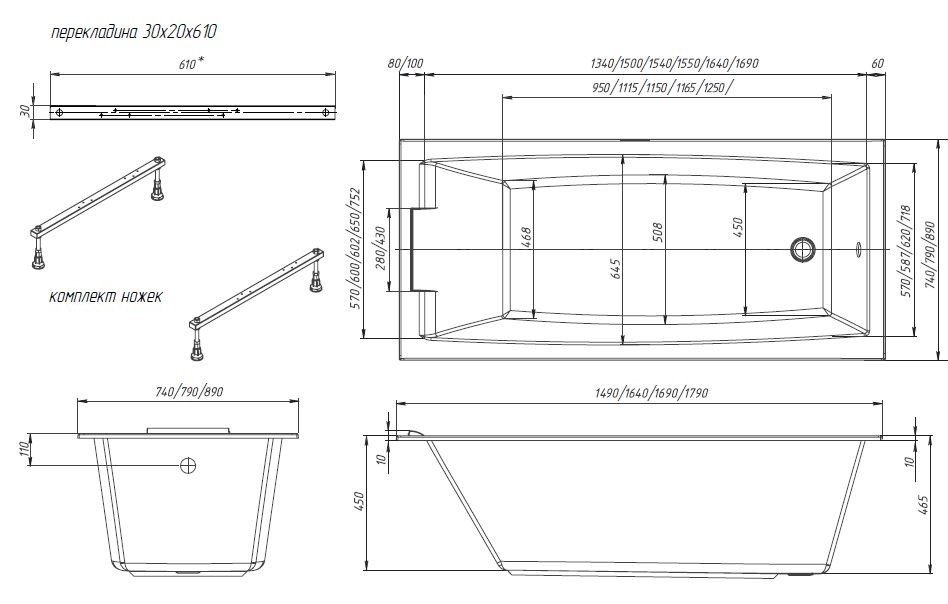 Ванна REDDY 180х80 Slim Ванна REDDY 180х80 Slim