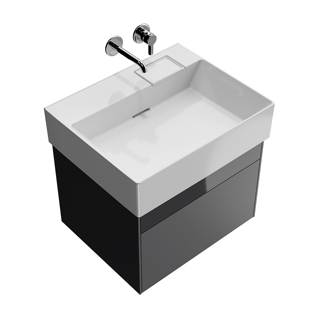 Тумба LOGICA подвесная 2 ящика 60 см, стальной серый LO.60.2\ST Тумба LOGICA подвесная 2 ящика 60 см, стальной серый LO.60.2\ST