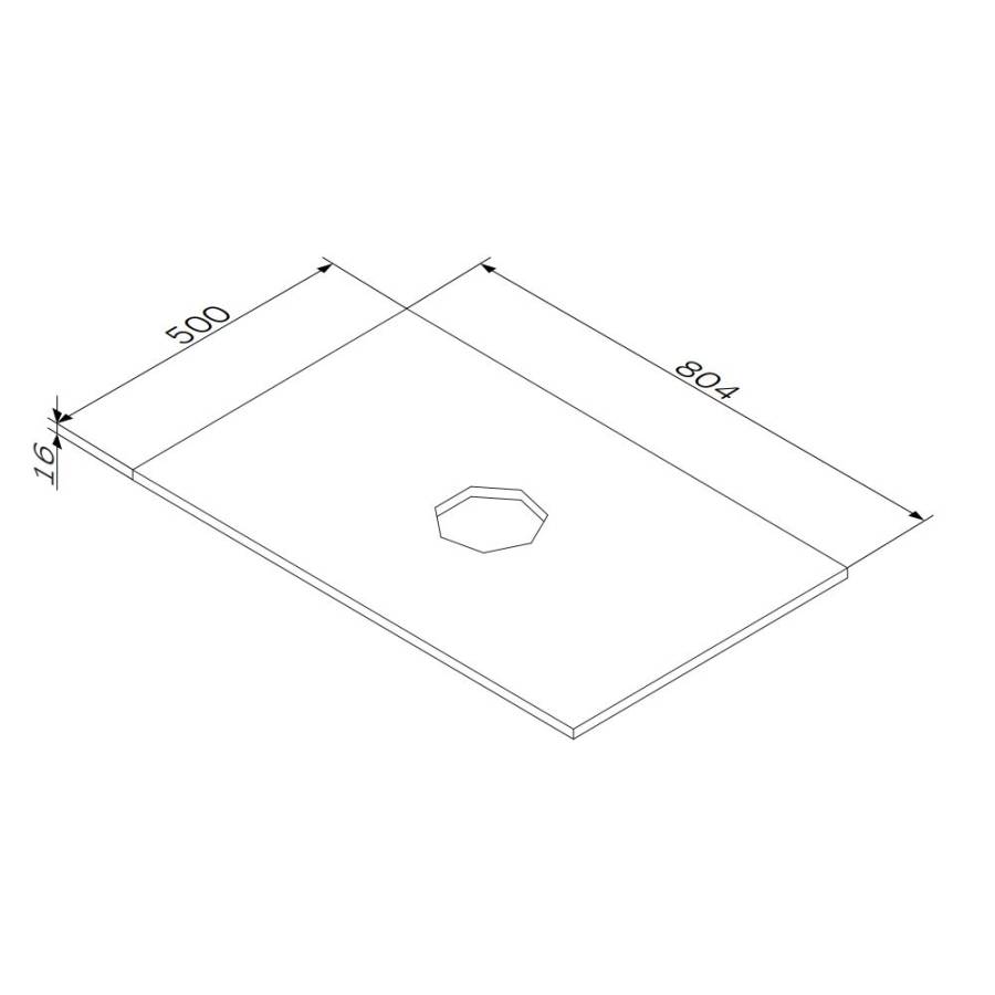 Столешница 80 см, белый матовый M8FST0800WM Столешница 80 см, белый матовый M8FST0800WM