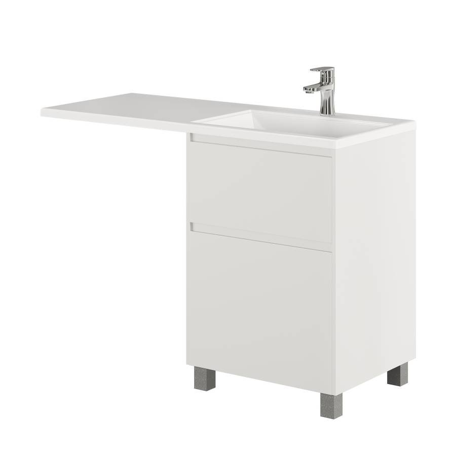 Тумба с раковиной напольная Creto Cafor White 120 правосторонняя Тумба с раковиной напольная Creto Cafor White 120 правосторонняя
