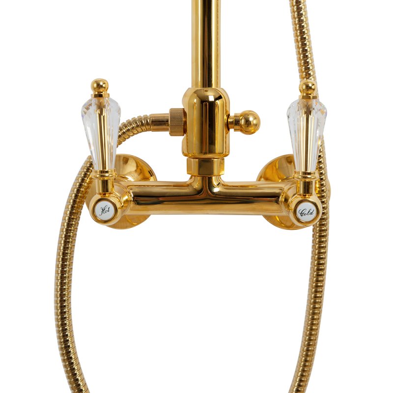 DIAMOND-CD-02-Sw Душевая стойка со смесителем Исполнение: Бронза, Ручки: Swarovski  DIAMOND-CD-02-Sw Душевая стойка со смесителем Исполнение: Бронза, Ручки: Swarovski