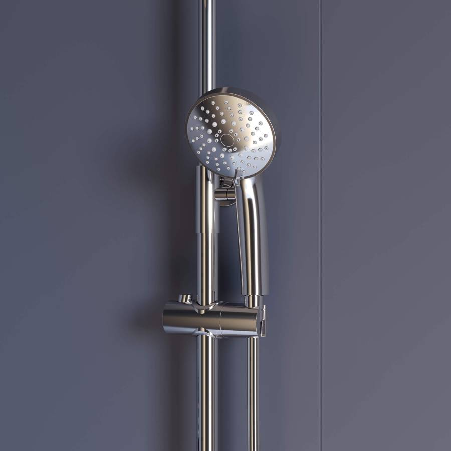 Душевая стойка RGW SP-26 Хром Головной душ/Смеситель (Ручной душ.Шланг 1,5 м.) Душевая стойка RGW SP-26 Хром Головной душ/Смеситель (Ручной душ.Шланг 1,5 м.)