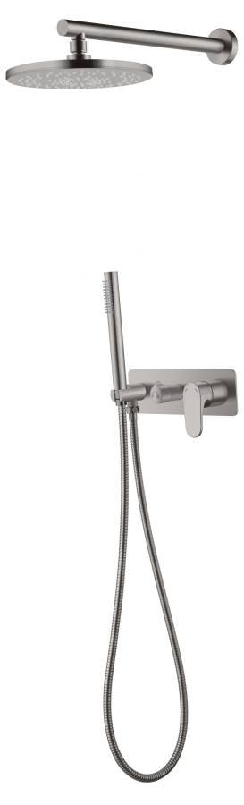 Смеситель встроенный для душа с верхней лейкой SPECTRE Nickel Brush Смеситель встроенный для душа с верхней лейкой SPECTRE Nickel Brush