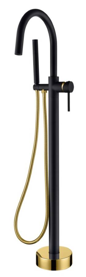 Смеситель напольный UNO BLACK Gold Смеситель напольный UNO BLACK Gold