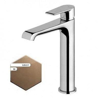 NAUTIC-LC-SS Смеситель для накладных раковин, с донным клапаном, оттенок бронза Sunset NAUTIC-LC-SS Смеситель для накладных раковин, с донным клапаном, оттенок бронза Sunset