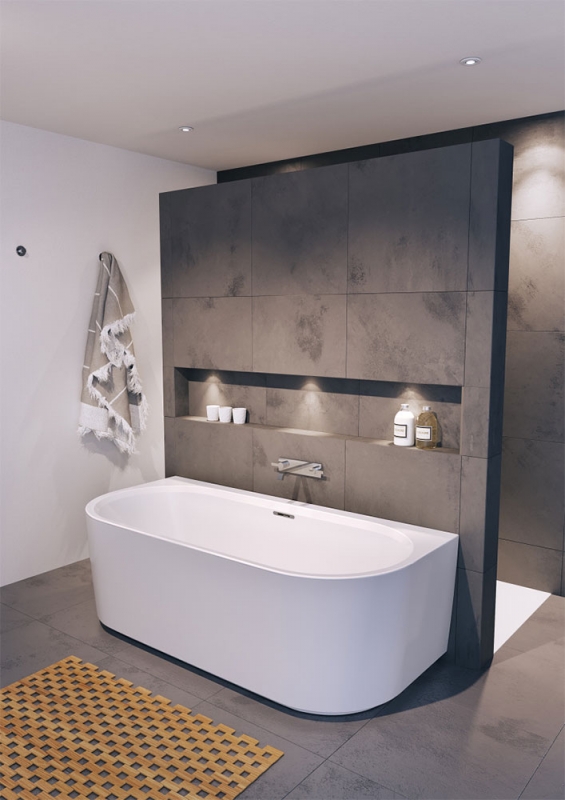 Акриловая ванна Riho Desire Wall Mounte 180 B2W Velvet White Акриловая ванна Riho Desire Wall Mounte 180 B2W Velvet White