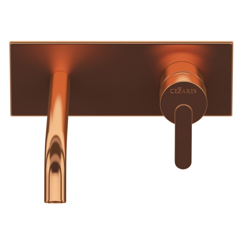 LEAF-BLI1-SR Смеситель для раковины встраиваемый однорычажный, на единой площадке Исполнение: Sunrise  LEAF-BLI1-SR Смеситель для раковины встраиваемый однорычажный, на единой площадке Исполнение: Sunrise