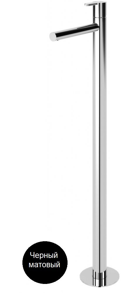 LEAF-TVP-L-NOP Смеситель для раковины напольный, однорычажный без донного клапана, исполнение Чёрный матовый LEAF-TVP-L-NOP Смеситель для раковины напольный, однорычажный без донного клапана, исполнение Чёрный матовый