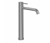 Смеситель для раковины ETERNA однорычажный, высокий, без донного клапана 3/8”, нержавеющая сталь Смеситель для раковины ETERNA однорычажный, высокий, без донного клапана 3/8”, нержавеющая сталь