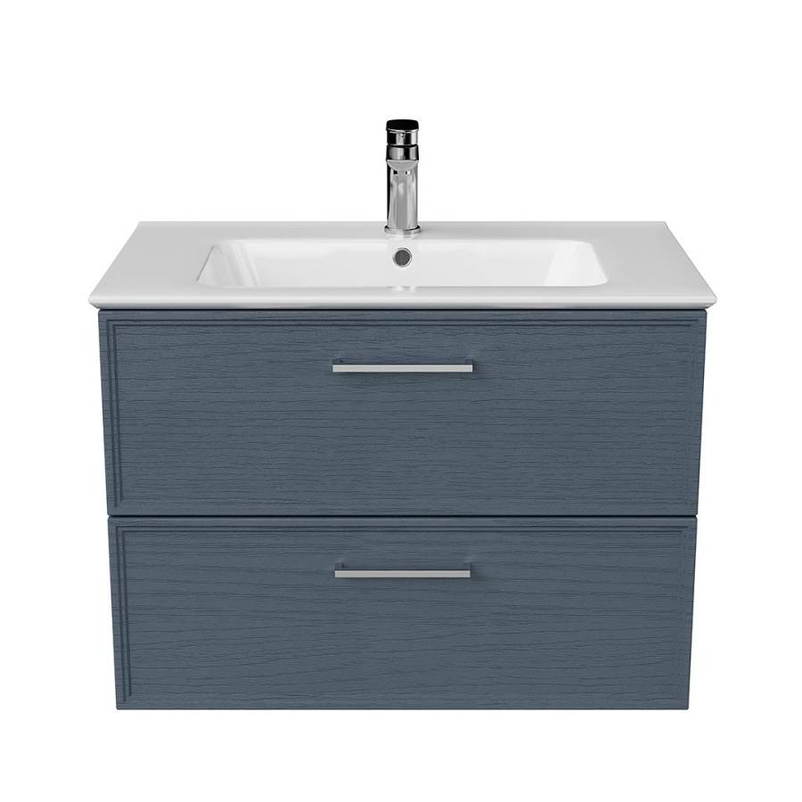 Тумба PIANO Classic подвесная 75 см, 2 ящика, ясень синий матовый PIA.CL.75\BLU.M Тумба PIANO Classic подвесная 75 см, 2 ящика, ясень синий матовый PIA.CL.75\BLU.M