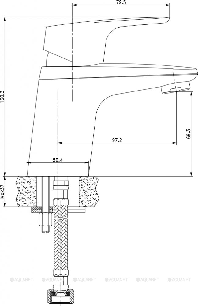 Смеситель для раковины Aquanet Magic AF410-10С Смеситель для раковины Aquanet Magic AF410-10С