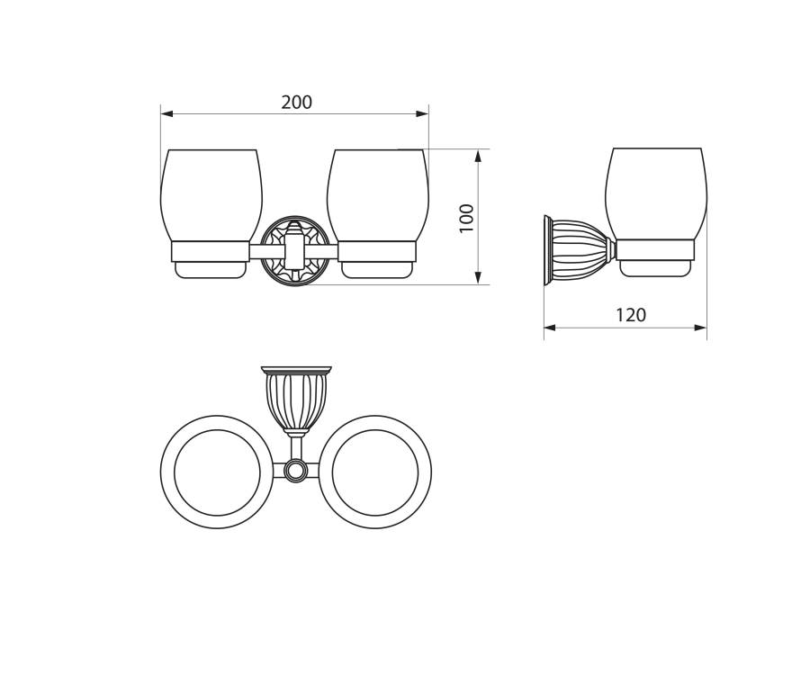 Подстаканник двойной RUSH Socotra (ST12320) Подстаканник двойной RUSH Socotra (ST12320)