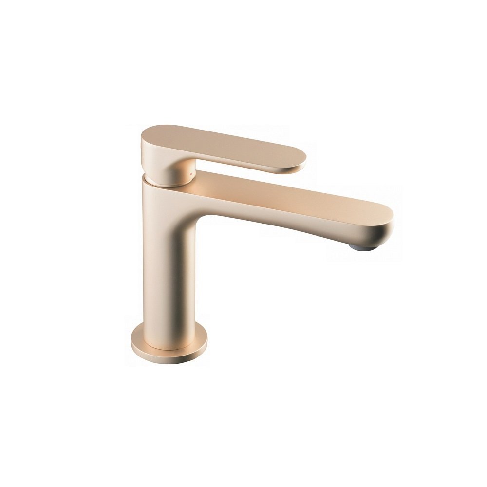 Смеситель для раковины OLE однорычажный без донного клапана 3/8, золотой атласный Смеситель для раковины OLE однорычажный без донного клапана 3/8, золотой атласный