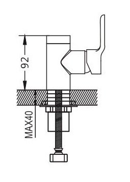Отдельный  корпус для кухонного смесителя с гайкой, S243, латунь хром, Shevanik Отдельный  корпус для кухонного смесителя с гайкой, S243, латунь хром, Shevanik