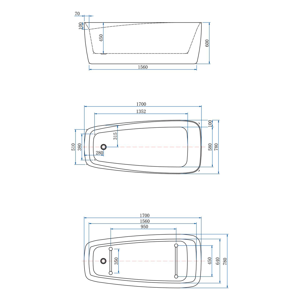 Акриловая ванна Aquanet Family Trend 170x78 90778 Matt Finish (панель Black matte) Акриловая ванна Aquanet Family Trend 170x78 90778 Matt Finish (панель Black matte)