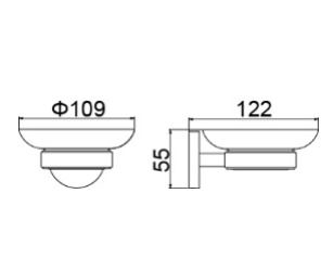Мыльница Timo Saona Black 13021/03
