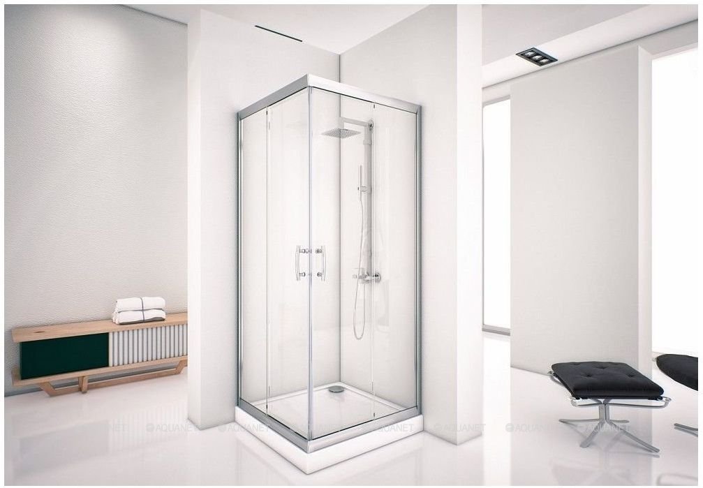 Душевой уголок Aquanet Alfa Cube NAA1142 100x100, прозрачное стекло Душевой уголок Aquanet Alfa Cube NAA1142 100x100, прозрачное стекло