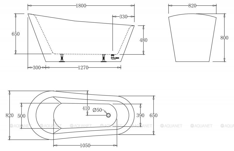 Акриловая ванна BELBAGNO BB63-1800 1800х870х850 Акриловая ванна BELBAGNO BB63-1800 1800х870х850