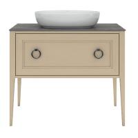 Тумба PLAZA Classic напольная с ящиками 100, капучино матовая PL.C.100.1+1\CAP