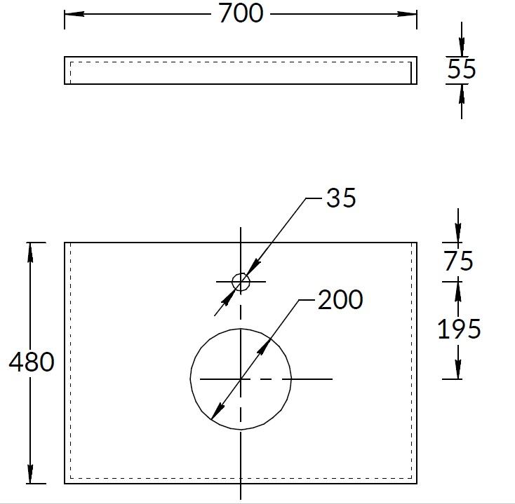Столешница из керамогранита Про Чементо 70x48, бежевая матовая, CN70.DD506920R Столешница из керамогранита Про Чементо 70x48, бежевая матовая, CN70.DD506920R