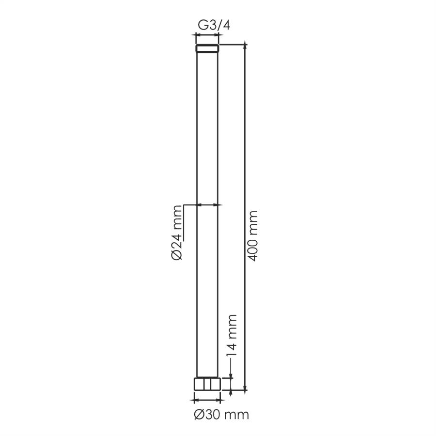 A230 Удлинитель для  душевого комплекта Wasserkraft A230 Удлинитель для  душевого комплекта Wasserkraft